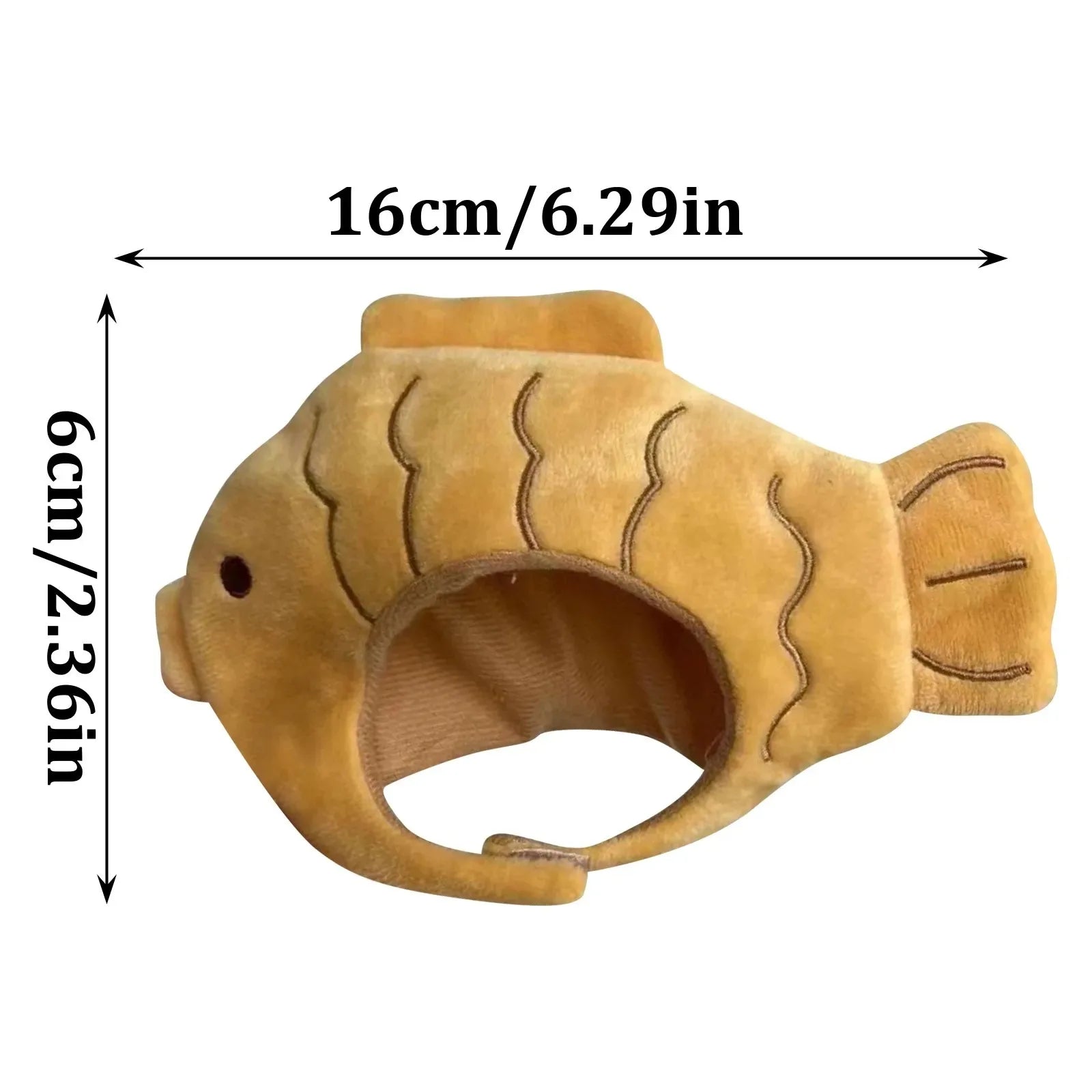 Lucky Fish Cat Hat - Adorable Cotton Head Cover for Cats